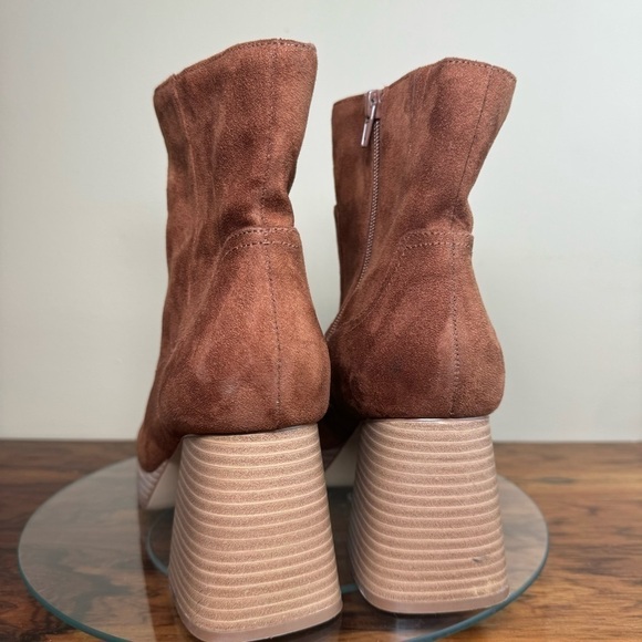BP Keyla Platform Bootie in Tan Chestnut - Picture 7 of 16
